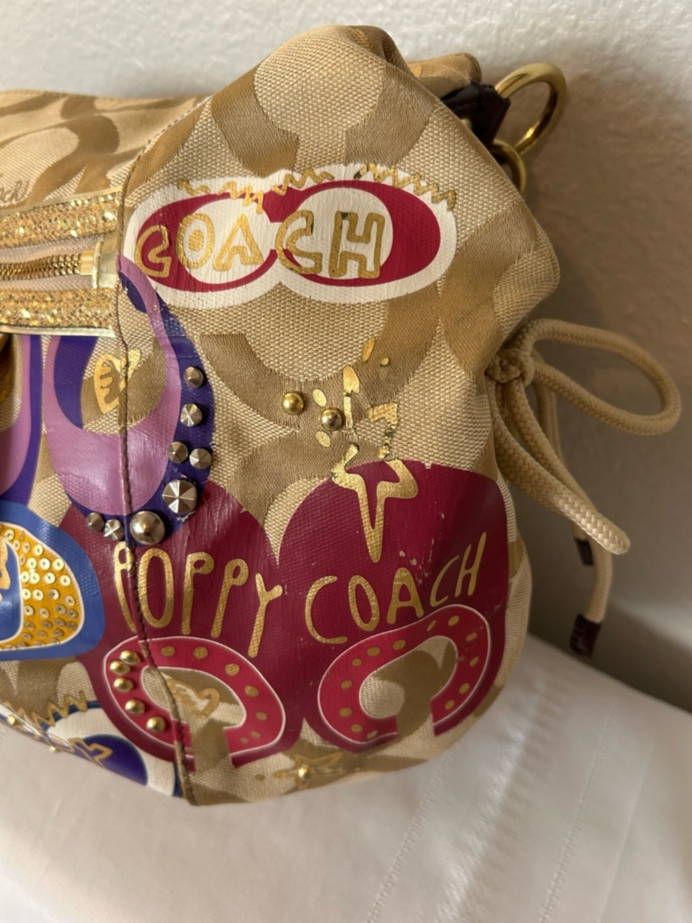 COACH Poppy Multicolor Signature Hobo Bag - Picture 7 of 16